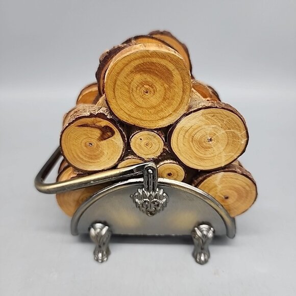 House of Lloyd Christmas Around the World Yule Log Coasters 1984- Set Of 6 - Picture 1 of 5